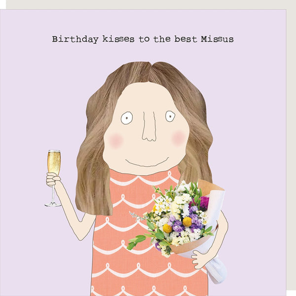 Wife Kisses Birthday Card