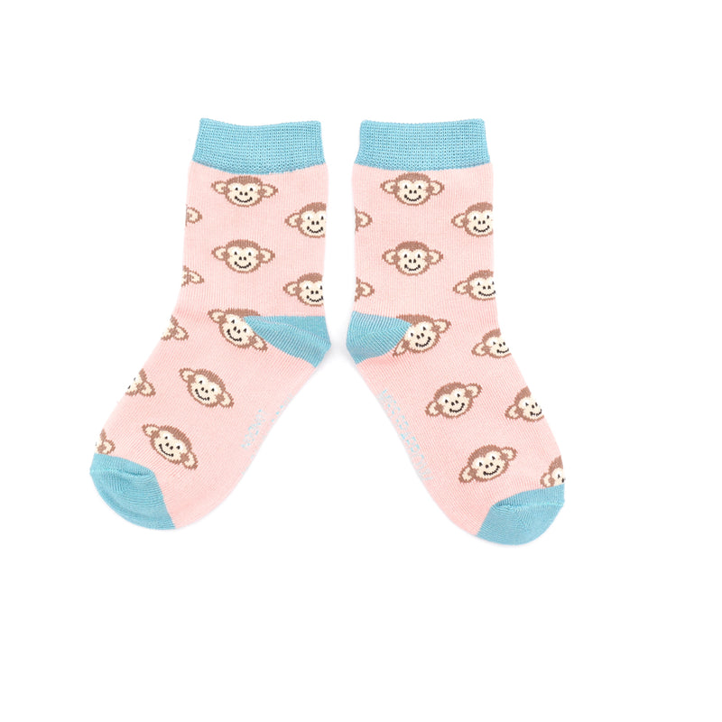 Monkeys Socks - Dusky Pink