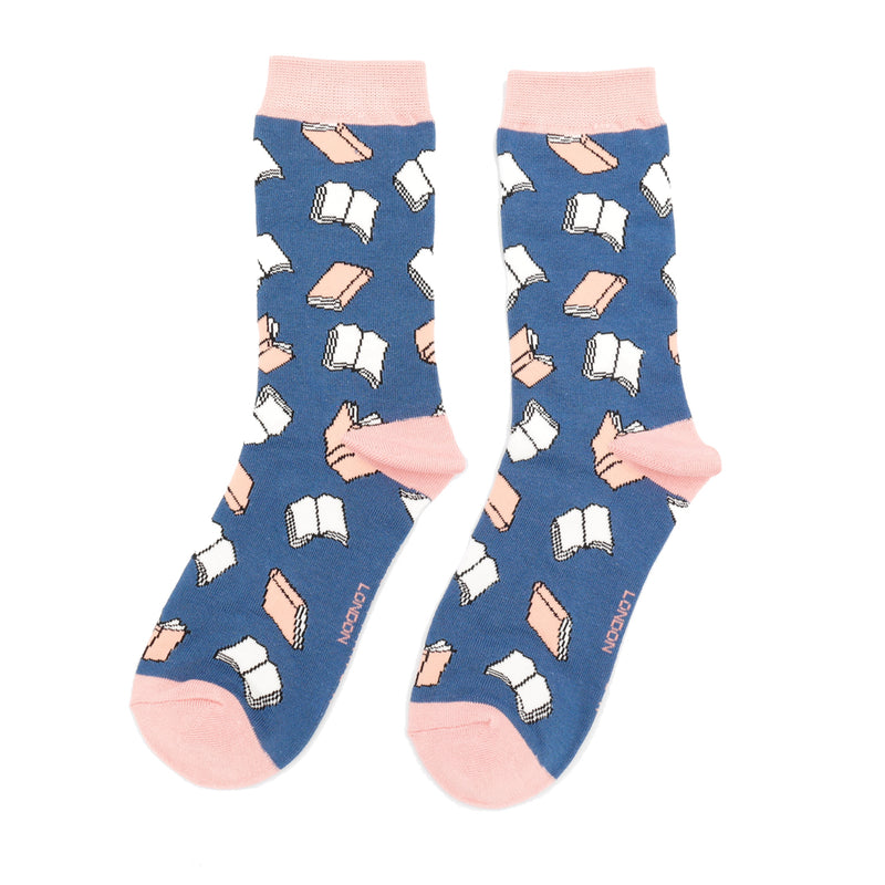 Books Socks - Navy