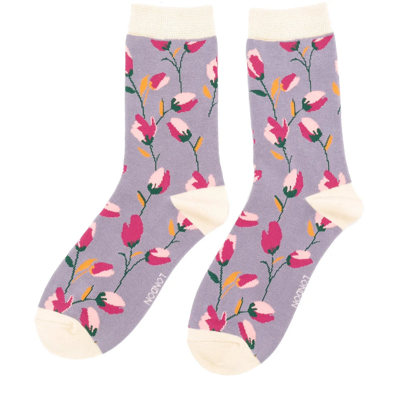 Ditsy Flower Socks - Lavender