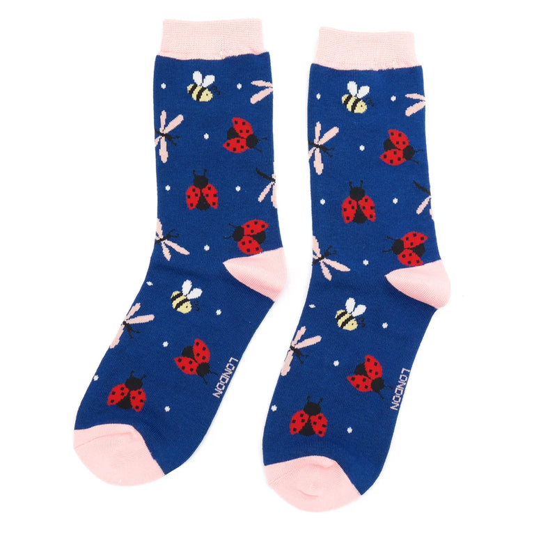 Love Bugs Socks - Navy