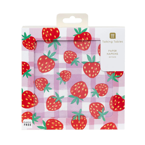 Mellow Strawberry Paper Napkins - 20 Pack