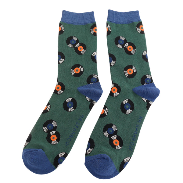 Vintage Vinyl Men’s Socks - Green