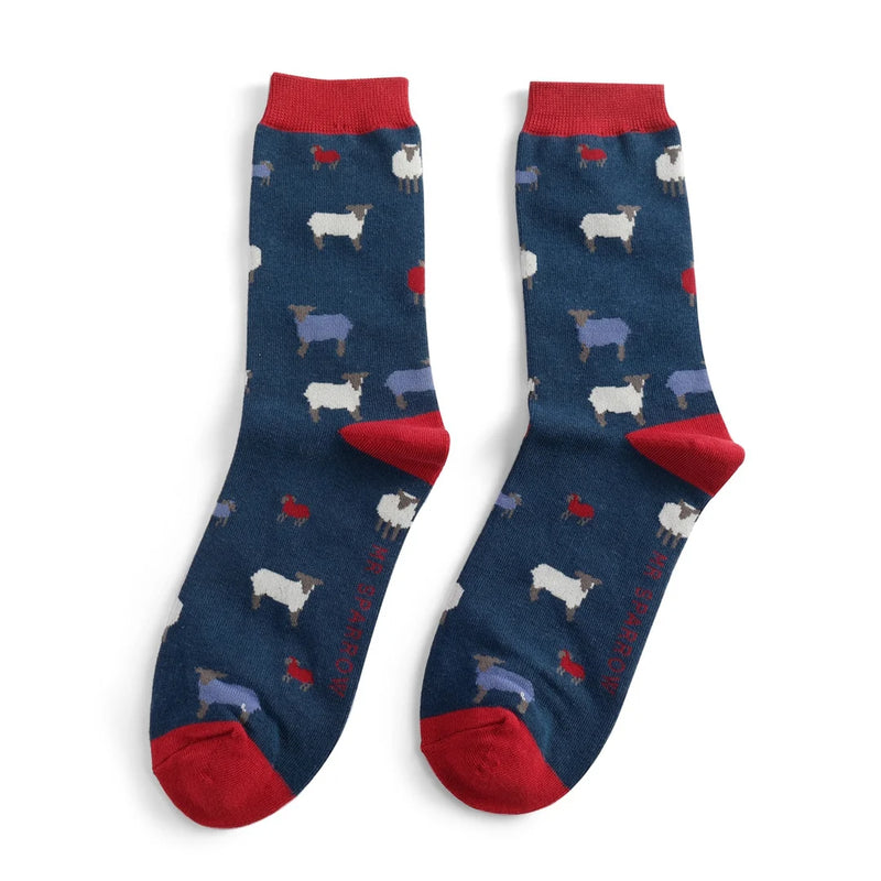 Sheep Family Men’s Socks - Navy