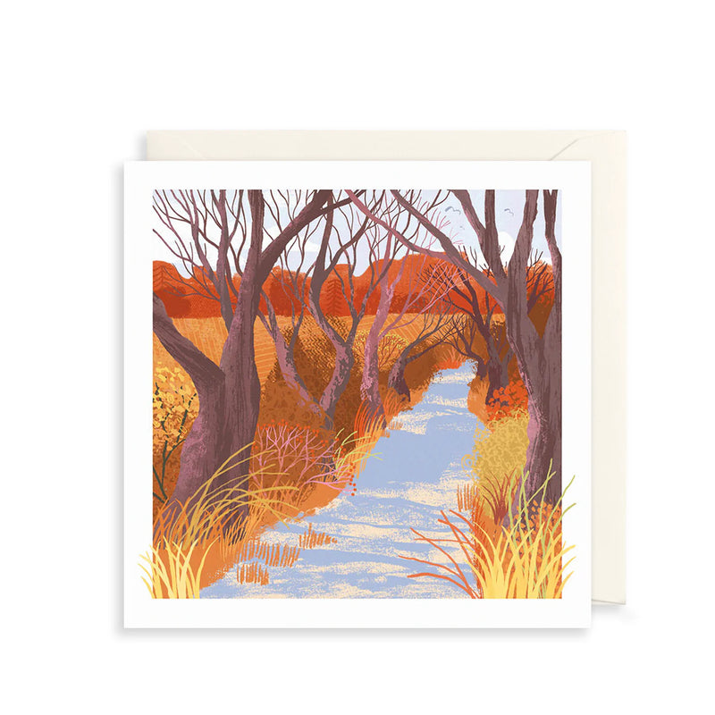 Autumn River Greetings Card