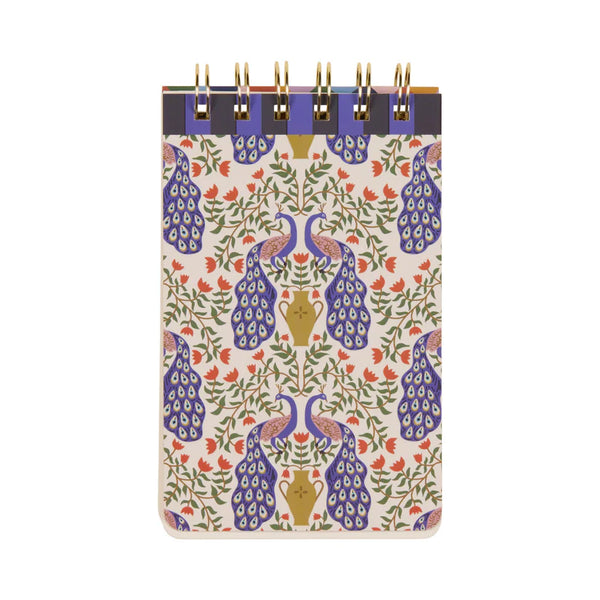 Twin Wire Notepad - Peacock