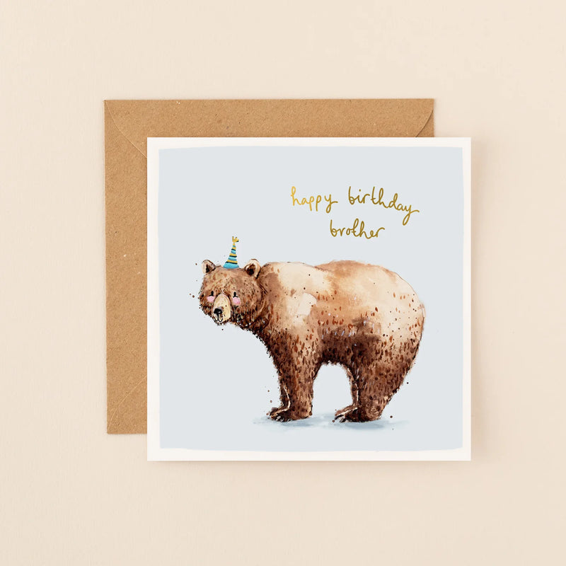 Bear Happy Birthday Brother Card