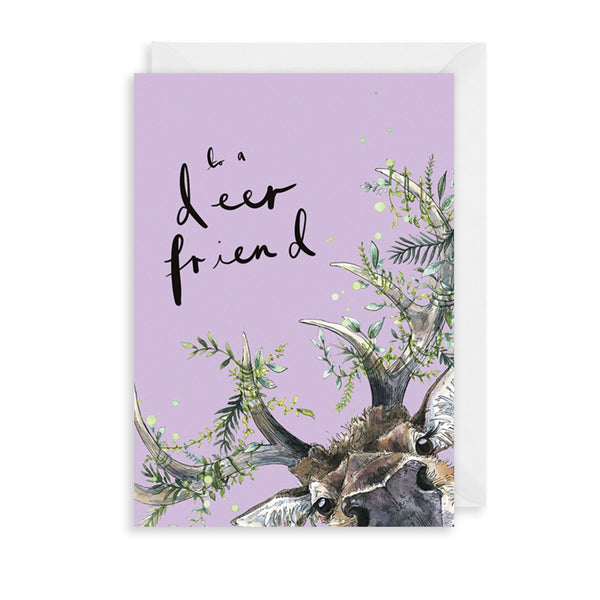 To a Deer Friend Greetings Card