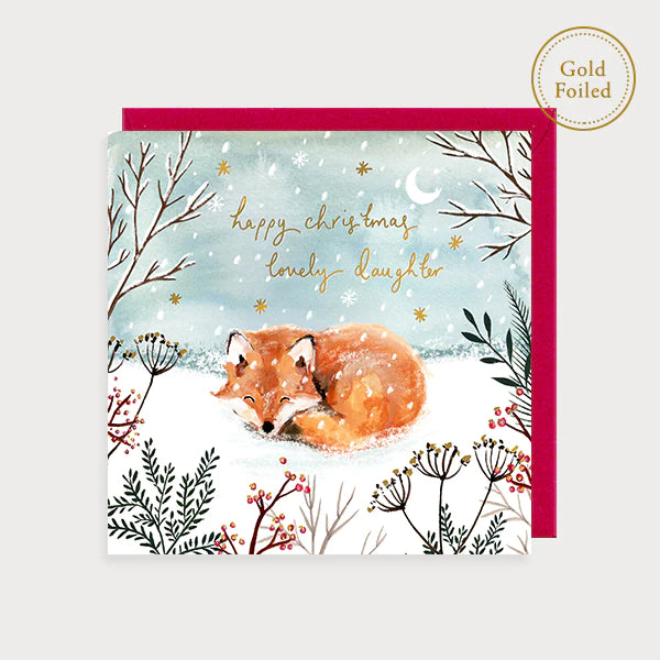 Daughter Sleeping Fox Card