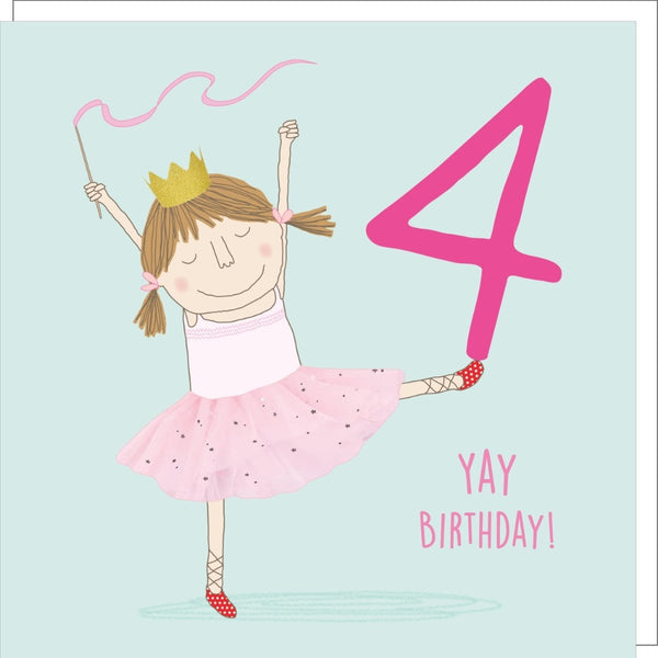 4th Birthday Card - Ballet