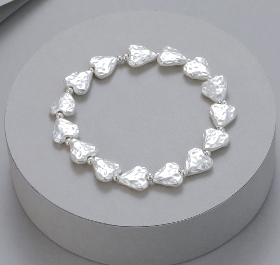 Silver Hearts Bracelet