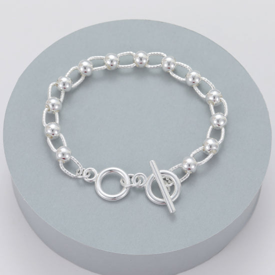 Silver Bead Chain Bracelet