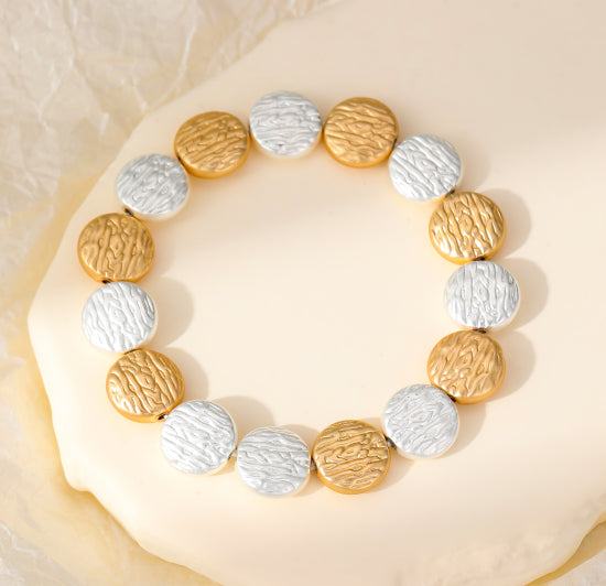 Silver & Gold Circle Bracelet