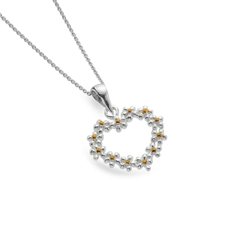 Daisy Heart Shaped Pendant