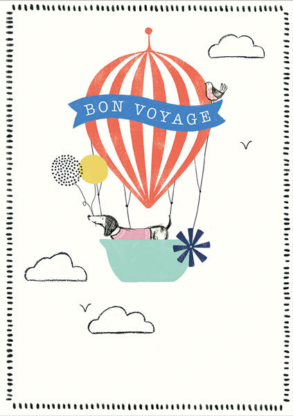 Bon Voyage Balloon Card