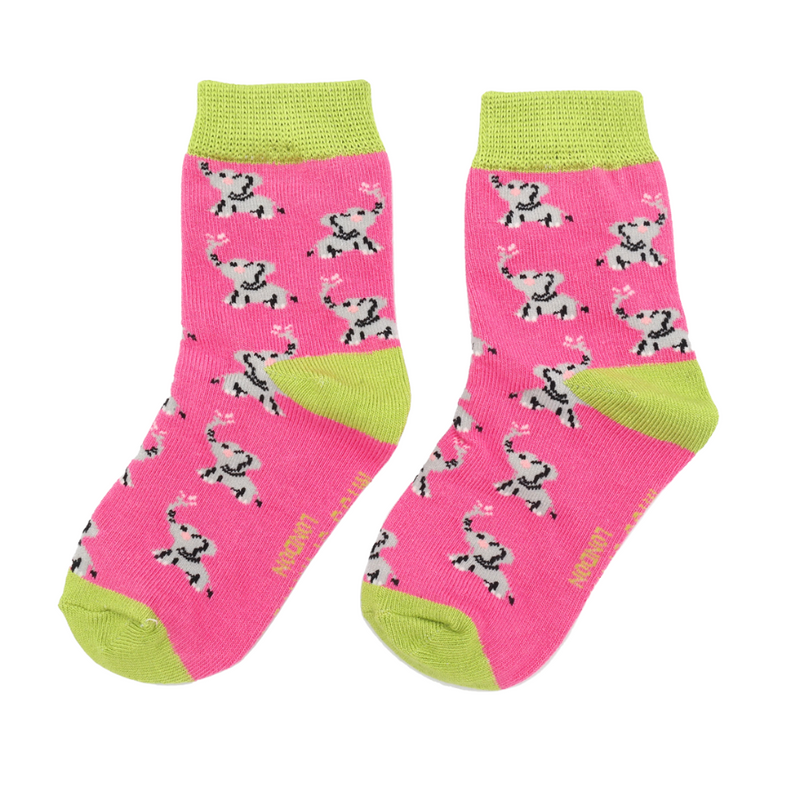 Elephants Socks - Pink