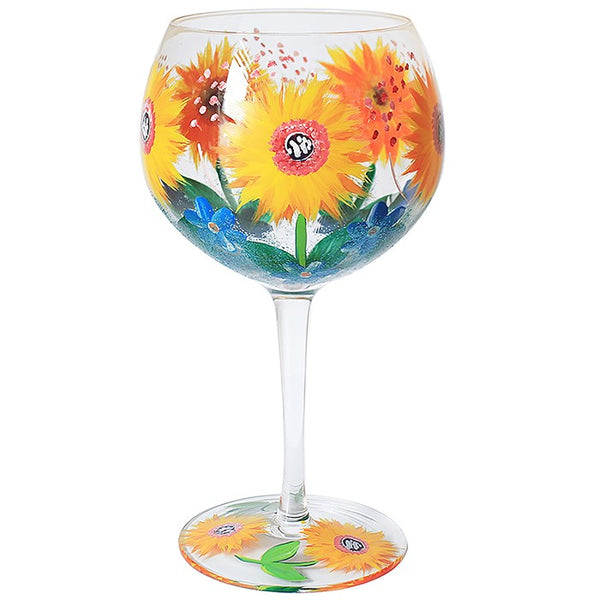 Sunflowers Gin Glass