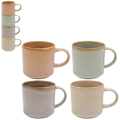 Stone Glaze Stacking Mugs -Light