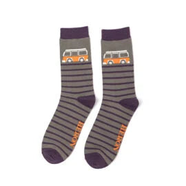 Camper Stripe Men’s Socks - Grey