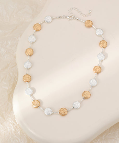 Silver & Gold Circle Necklace