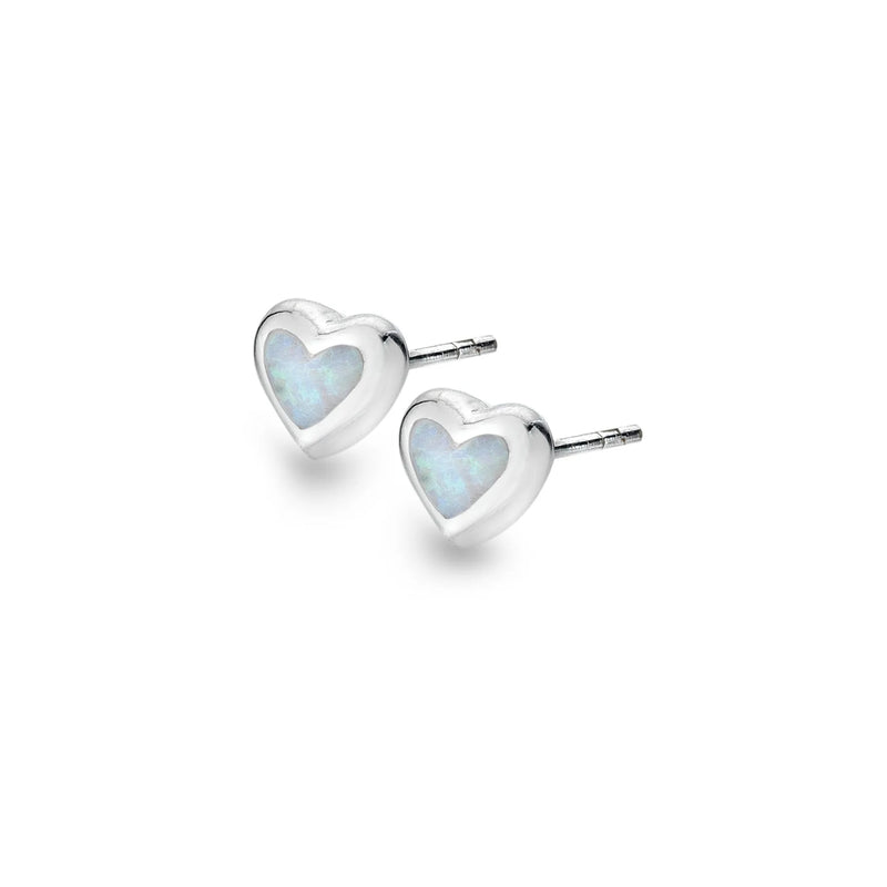 Opalite Heart Stud Earrings