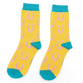 Horseshoes Socks - Yellow