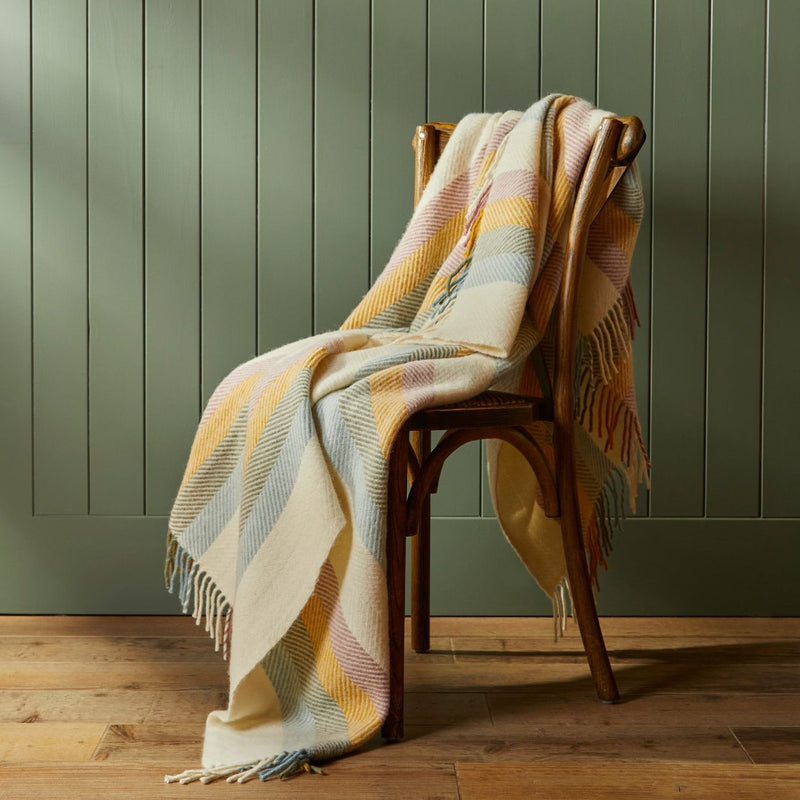 Primrose Stripe Wool Throw