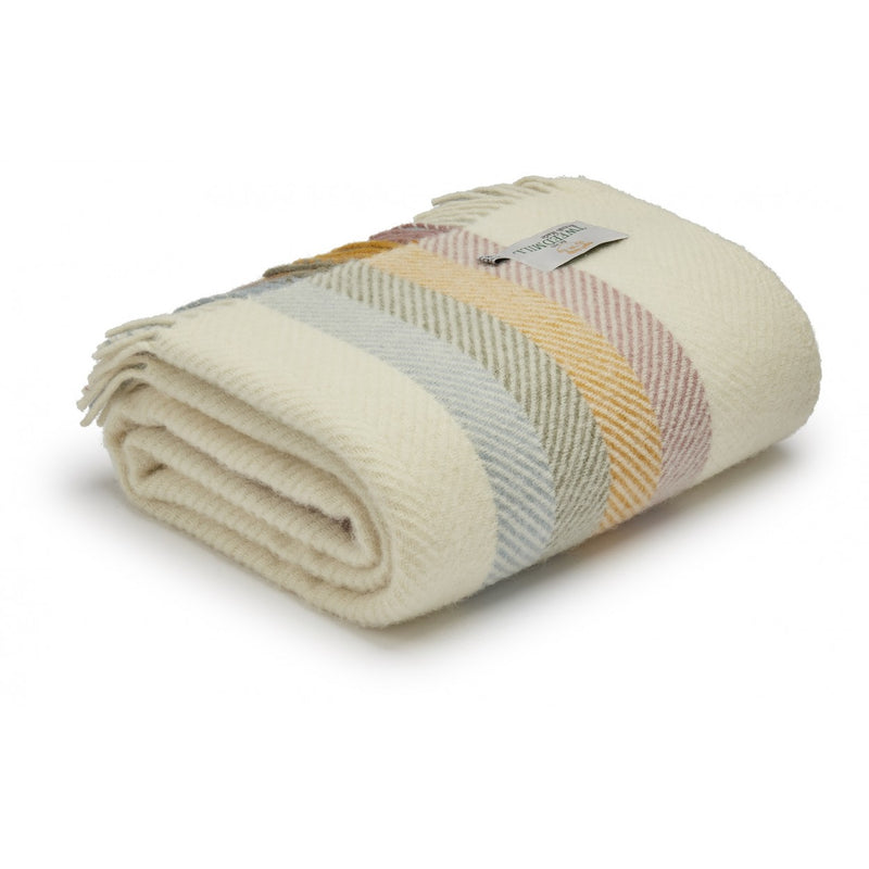 Primrose Stripe Wool Throw