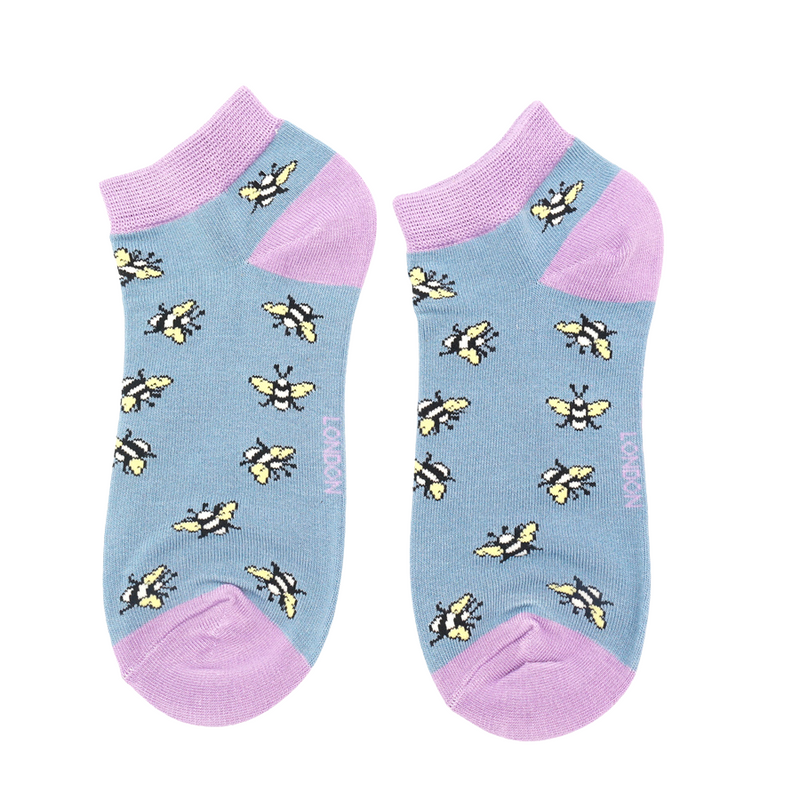 Bumble Bee Trainer Socks - Denim