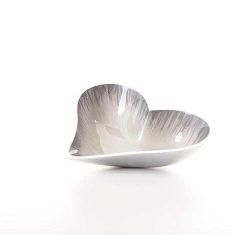 Brushed Silver Small Heart Dish