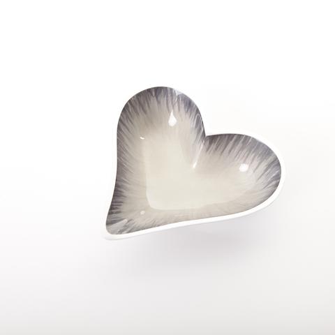 Brushed Silver Small Heart Dish