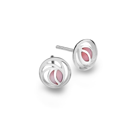 Rose & Pink Mother Of Pearl Studs