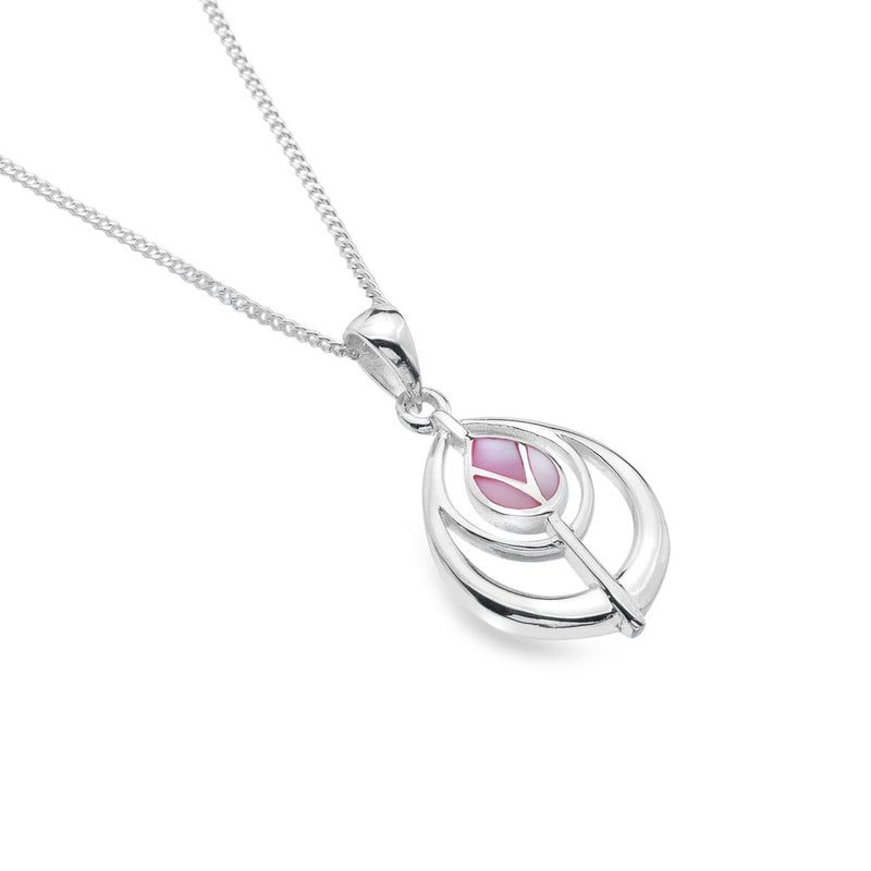 Pink Mother Of Pearl Tulip Pendant