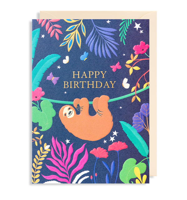 Happy Birthday Sloth Card