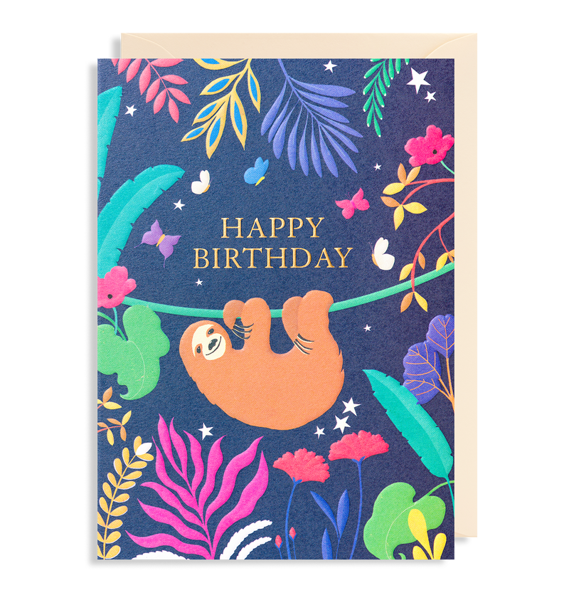 Happy Birthday Sloth Card