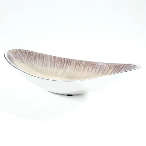 Brushed Silver Boat Bowl