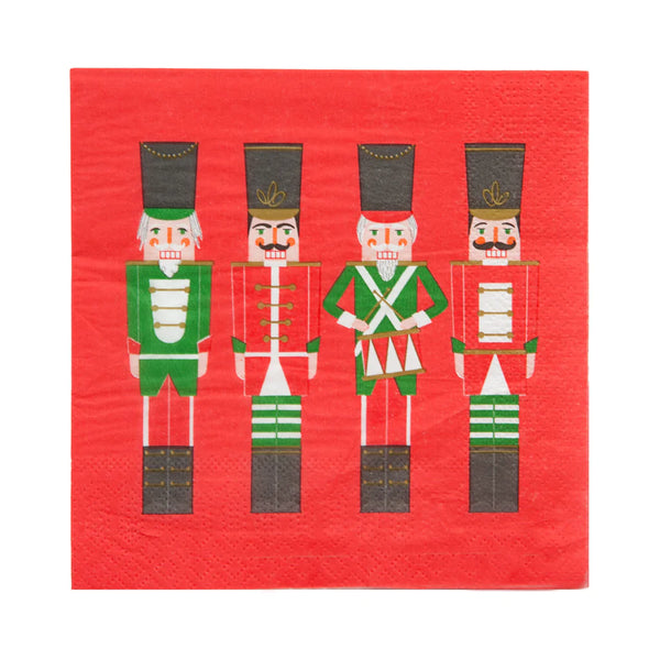 Red Nutcracker Recyclable Napkins 20 Pack