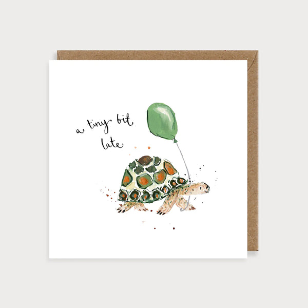 Tortoise Tiny Bit Late Card