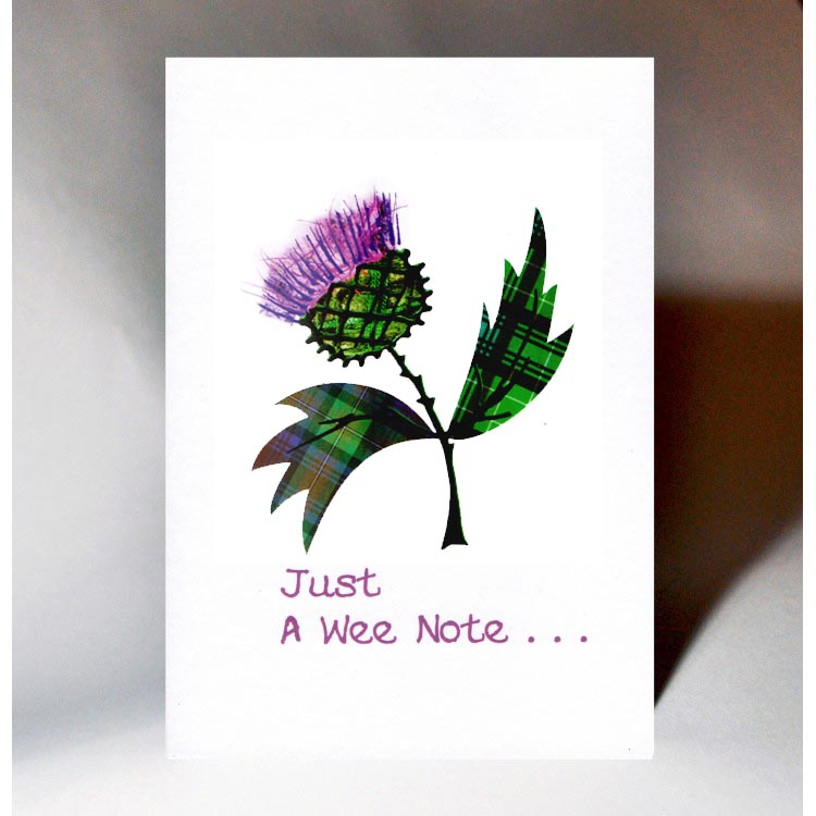 Just A Wee Note Thistle Card