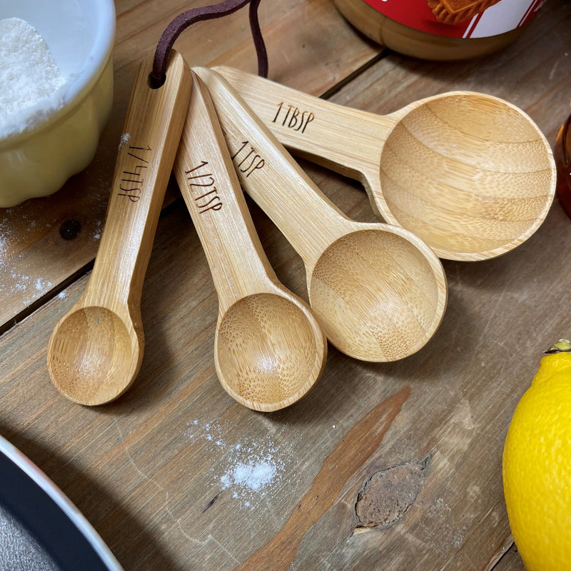 Bamboo Measuring  Spoons- Set Of 4