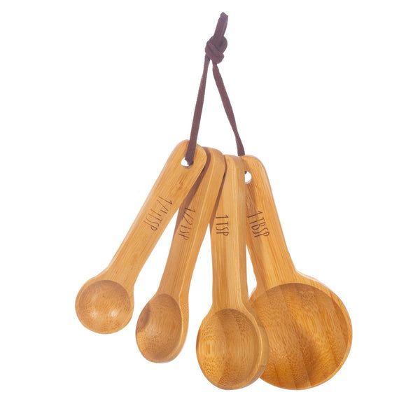 Bamboo Measuring  Spoons- Set Of 4