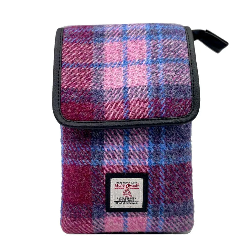 Harris Tweed Mini Crossbody Bag - Pastel Pink