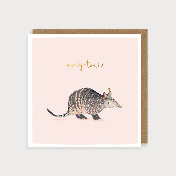 Armadillo Party Time Card