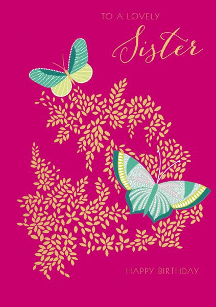 To A Lovely Sister Card