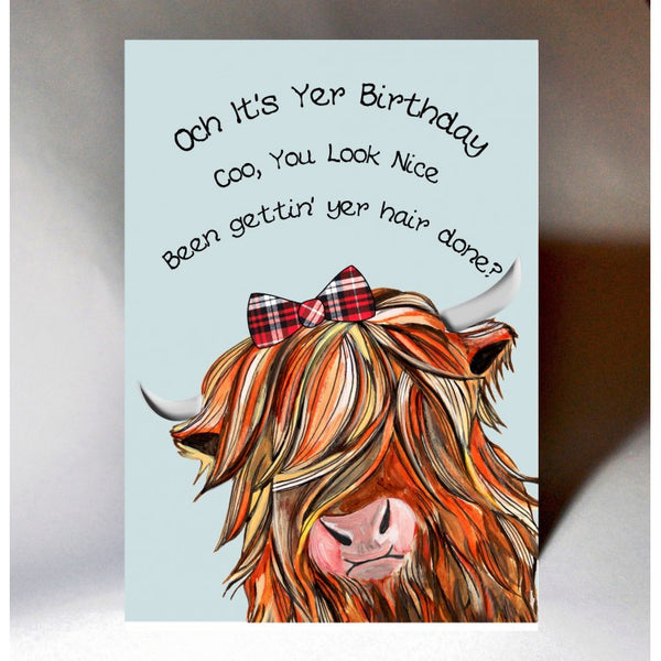 Coo Hairdo Birthday Card