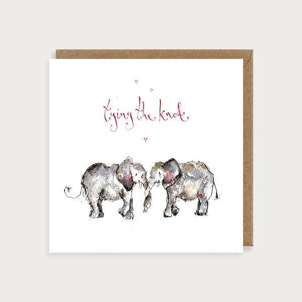 Tying The Knot Elephants Card