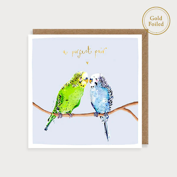 Budgies A Perfect Pair Card