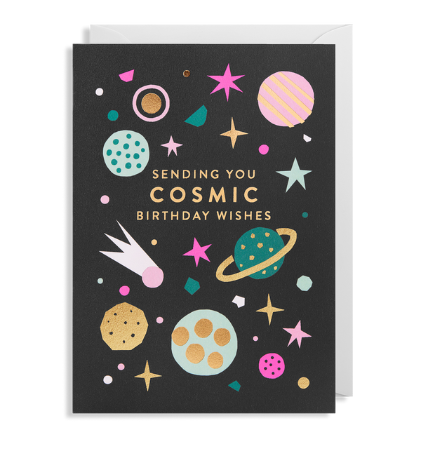 Cosmic Birthday Wishes Card