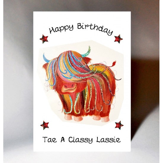 Classy Lassie Birthday Card