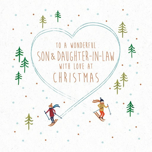 To A Wonderful Son & Daughter-In-Law Christmas Card